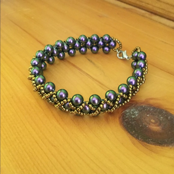 Swarovski Crystal Pearl Beaded Bracelet B3 - Picture 2 of 5