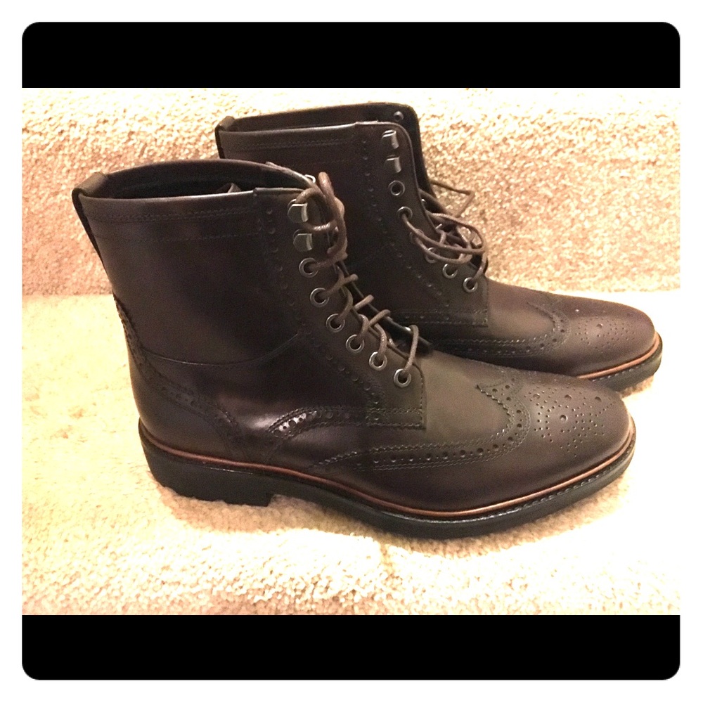 Men’s Coach Bryant Wingtip leather boots size 9D