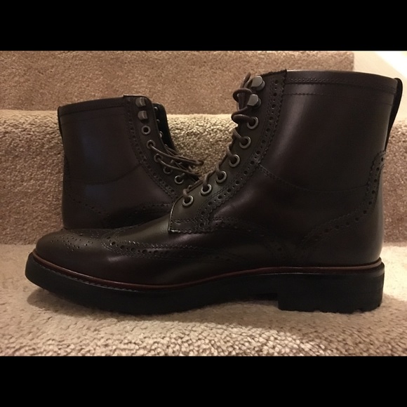 Men’s Coach Bryant Wingtip leather boots size 9D - Picture 2 of 8