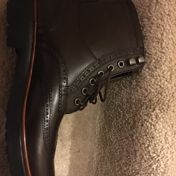 Men’s Coach Bryant Wingtip leather boots size 9D - Picture 6 of 8