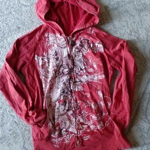 Red Sinful Abstract Hoodie