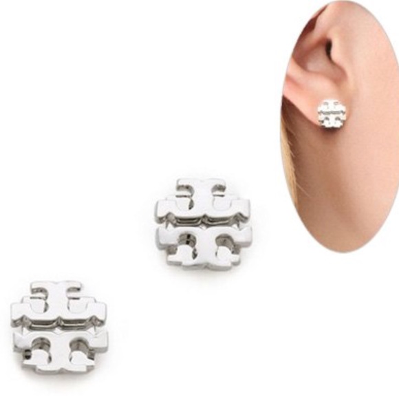 tory burch silver earrings
