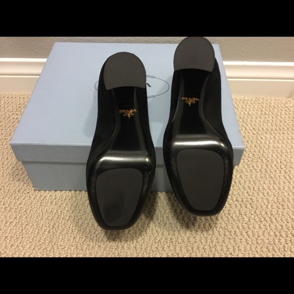 Prada Suede Platforms, Black - Picture 3 of 4