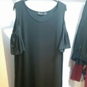 Cut out sleeve maxi dress