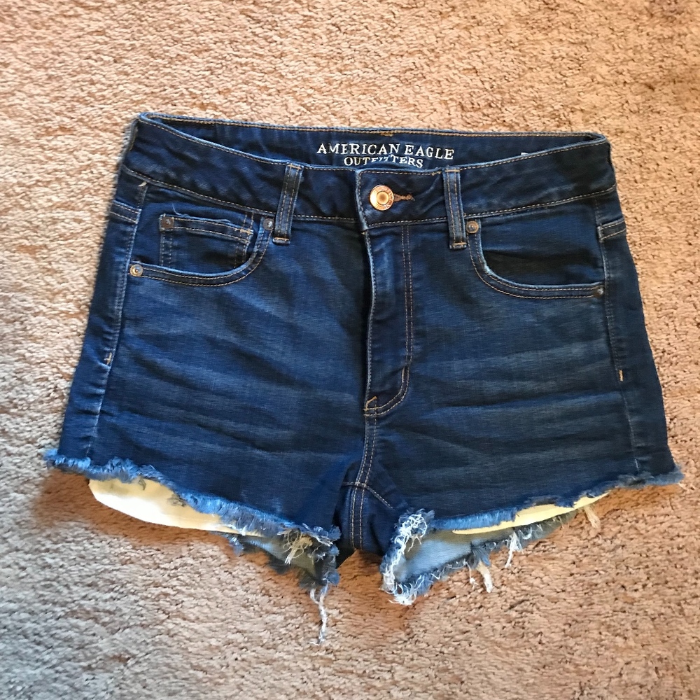 High-Rise Denim Shorts