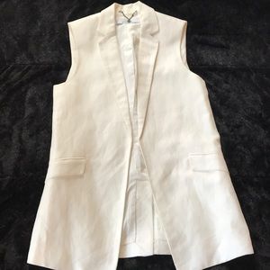 Mango White Overcoat Size XS