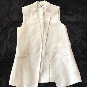 Mango White Overcoat Size Xs - image 1