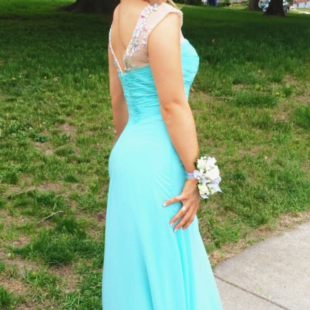 Blue prom dress