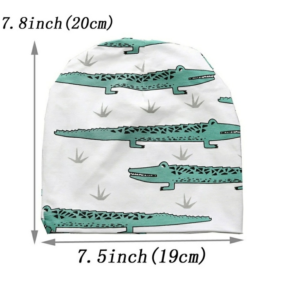 Shark Print Kids Hat Cotton Size One Size (0-3) - Picture 3 of 3