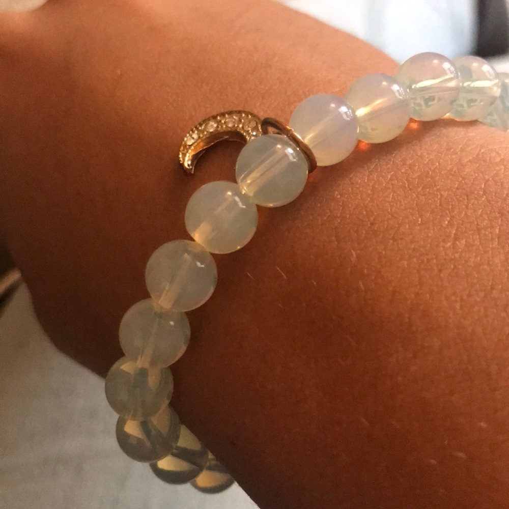 Light blue beaded bracelet