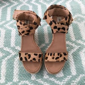 Steve Madden leopard print wedges