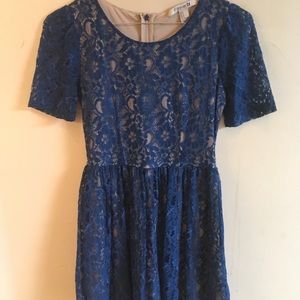 Blue lace dress