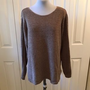 Rachel Zoe Dark Taupe/Beige Knit Sweater XXL