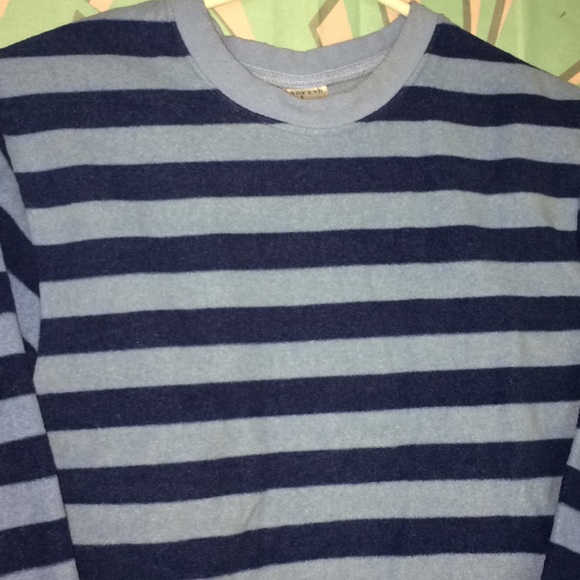 sale! Girls Lands End striped Fleece Pullover - Picture 2 of 5