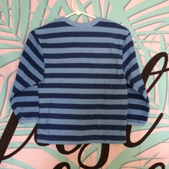 sale! Girls Lands End striped Fleece Pullover - Picture 3 of 5
