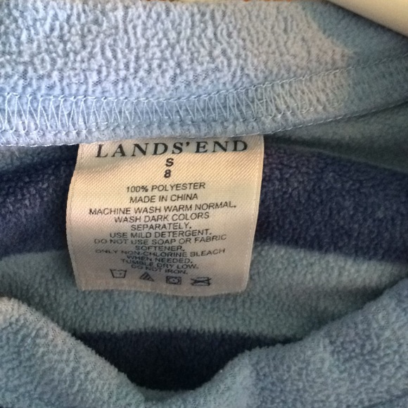 sale! Girls Lands End striped Fleece Pullover - Picture 5 of 5