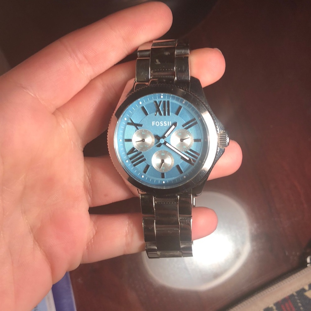 Silver Fossil watch