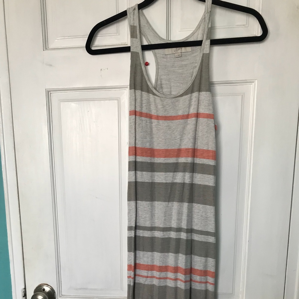 The Loft striped maxi dress.