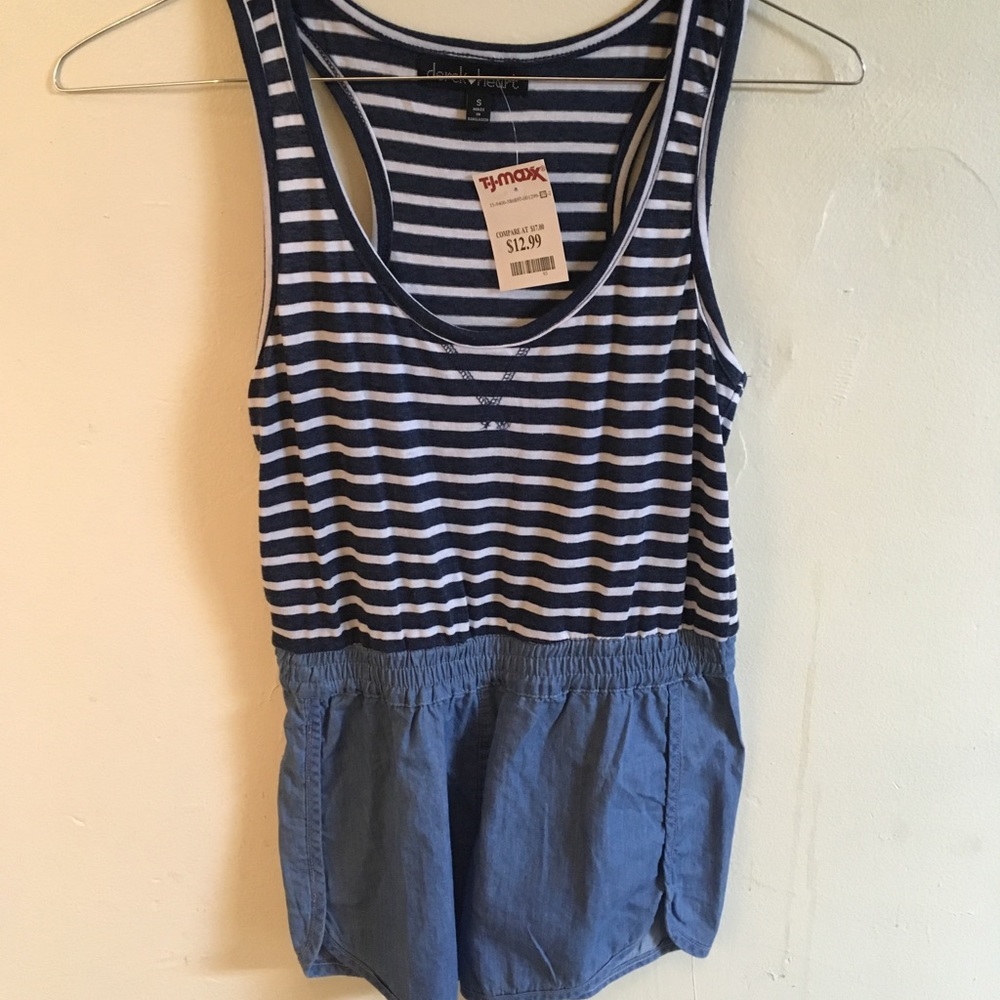 Blue/White Romper