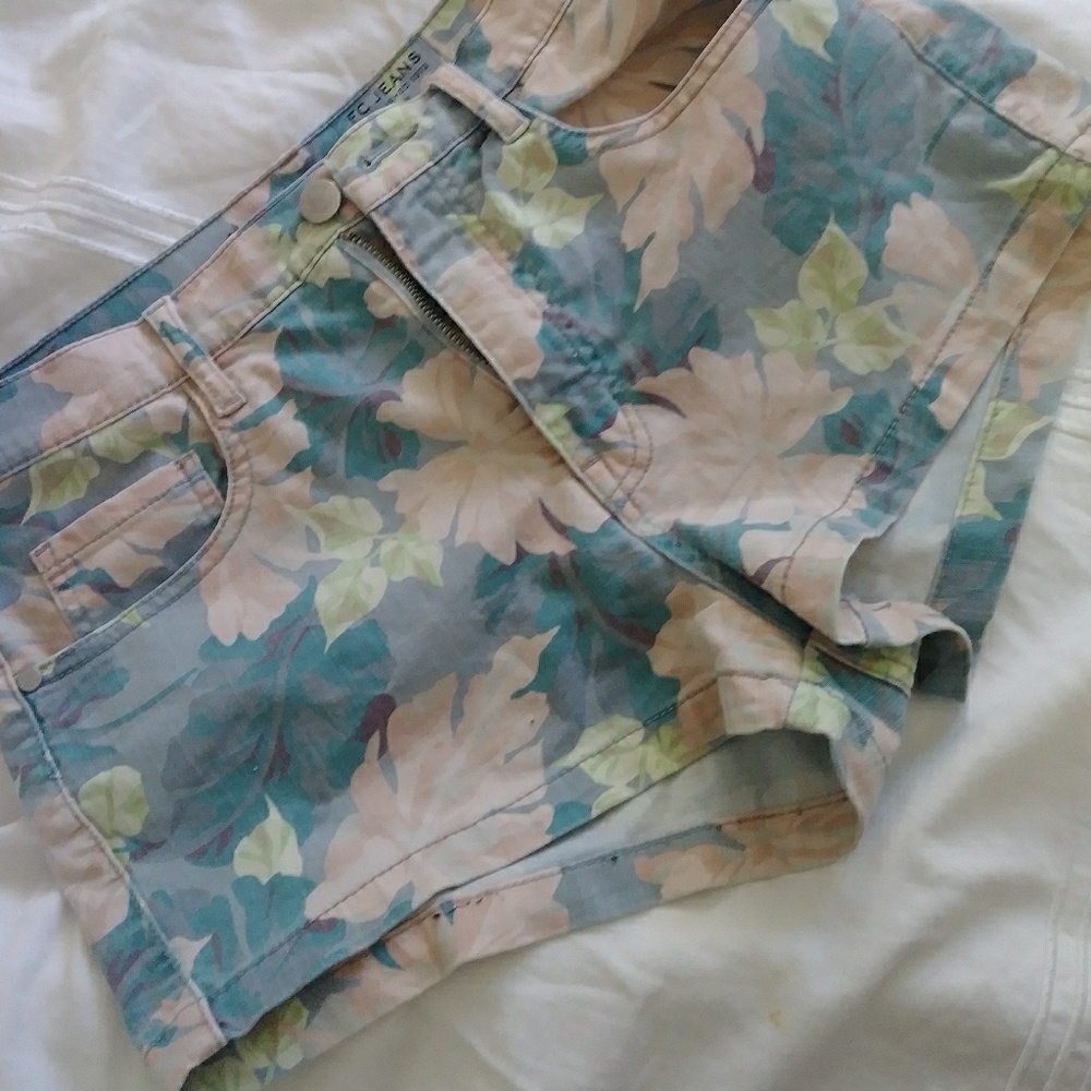 Tropical Pastel Floral French Connection Shorts
