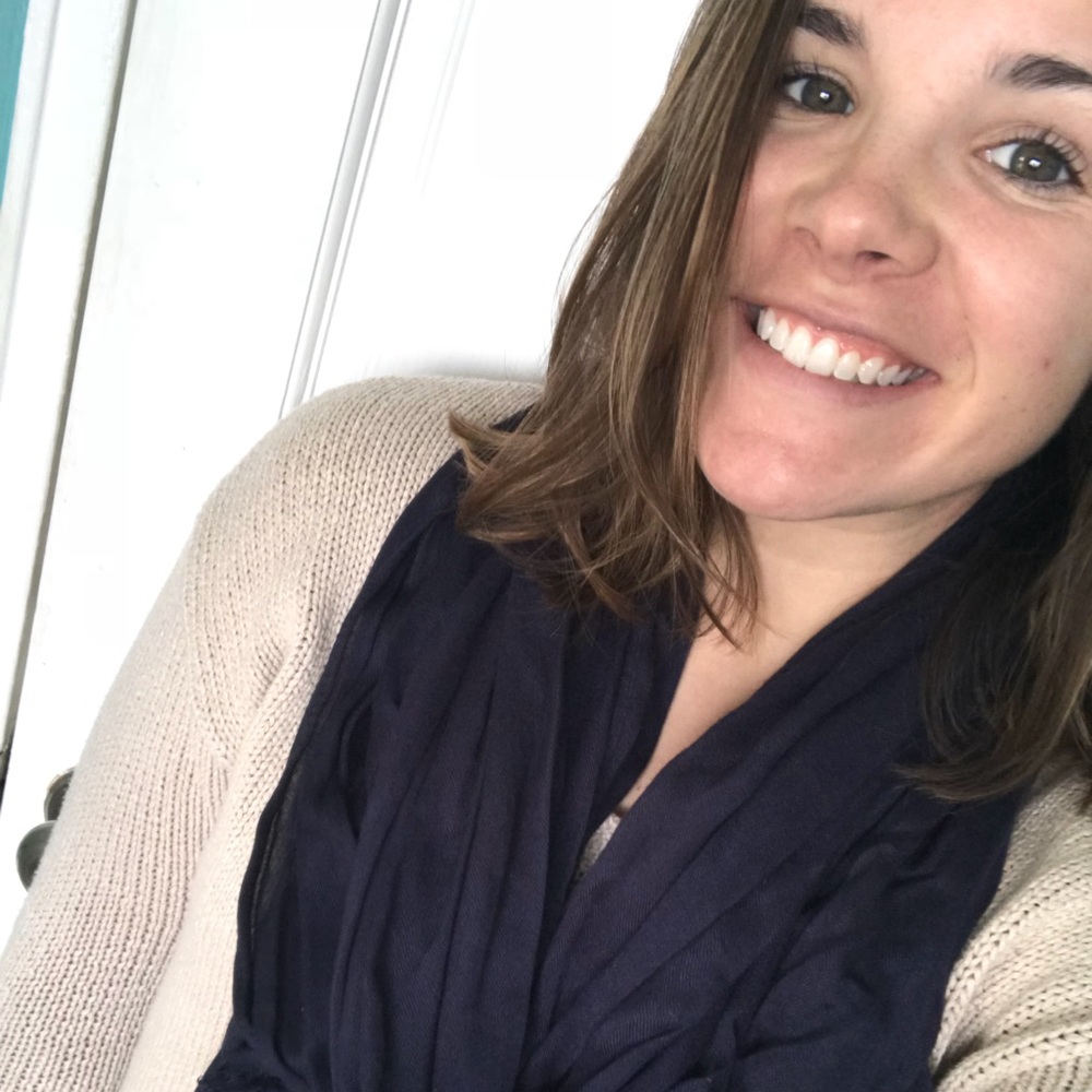 J. Crew navy scarf.