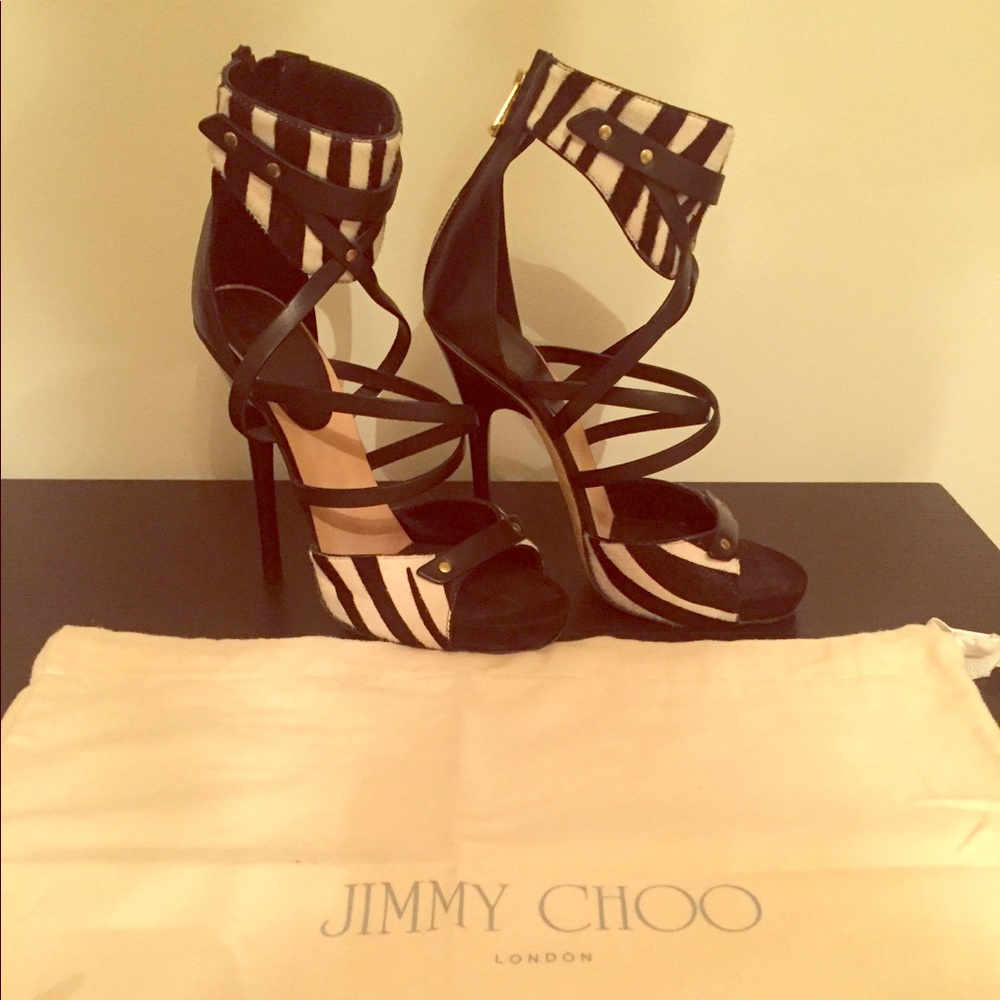 Jimmy Choo Zebra Stripe Heels