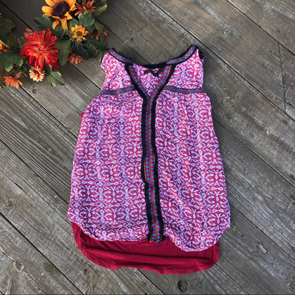 Unique Patterned Tank Blouse