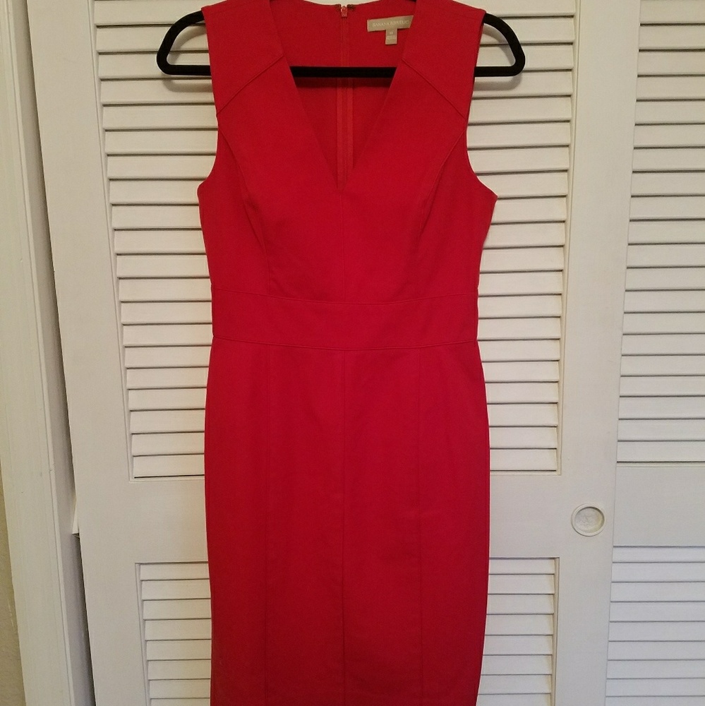 Hottie! BANANA Republic red dress with pipping!