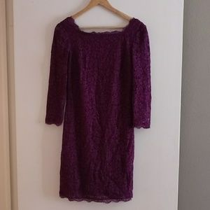 Adrianna Papell Lace Overlay Sheath Dress