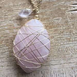 Authentic Nordstrom rose quart necklace