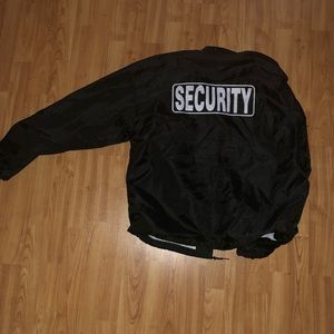 Black Security windbreaker