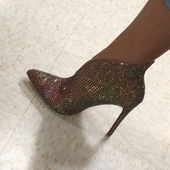 YaYa Rhinestone Hologram Booties - Picture 3 of 3