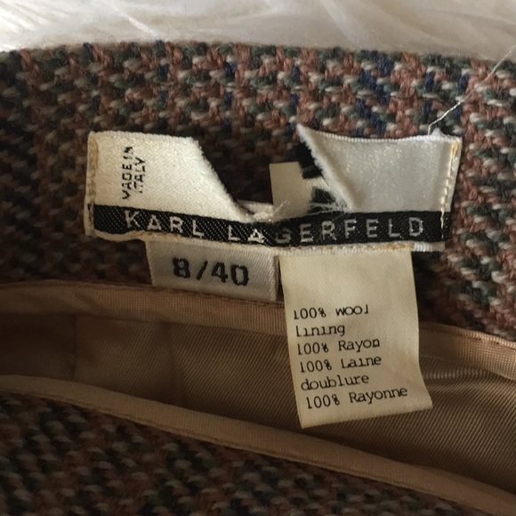 Vintage Karl Lagerfeld Wool Pencil Skirt - Picture 5 of 6