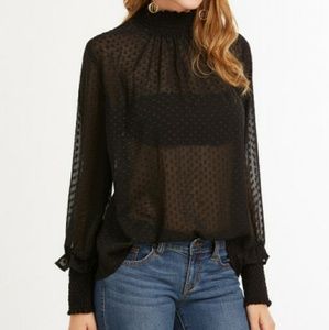 Sheer dotted blouse