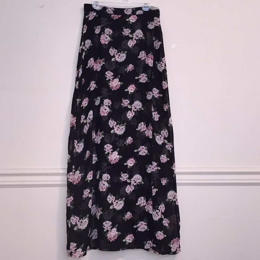 Floral Print Maxi Skirt