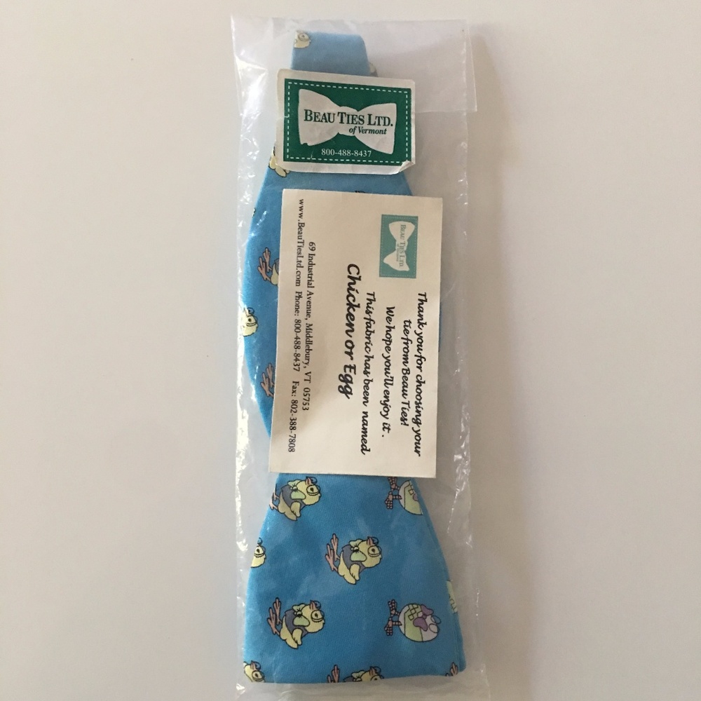 NWT Easter 100% Silk Bow Tie by Beau Ties Ltd.