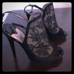 Jimmy Choo lace evening shoe