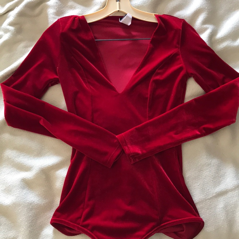 Red velvet bodysuit