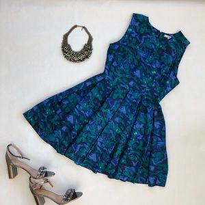 BB Dakota watercolor silk skater dress. Sz 8