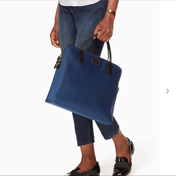 Kate spade classic nylon daveney blue laptop bag - Picture 3 of 3