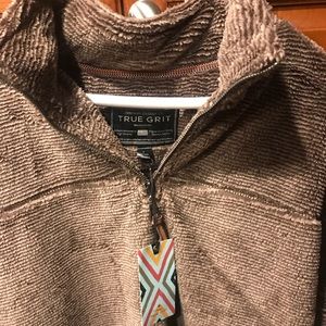 True Grit - Luxe Fleece Stripe 1/4 Zip Pullover