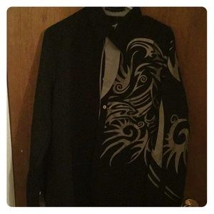 Black collared shirt