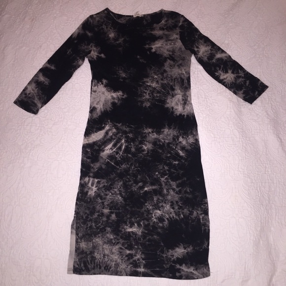 One Clothing Black and Grey Marble Print Dress - Picture 1 of 5