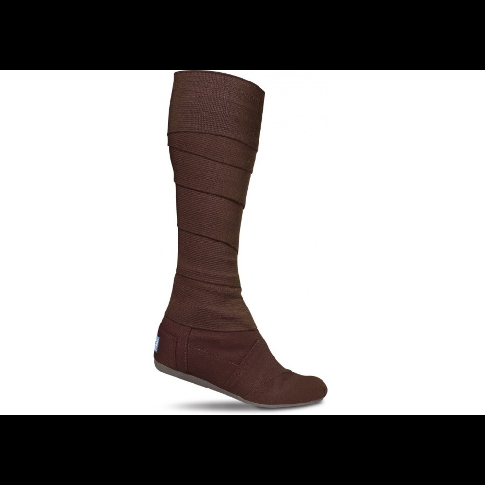Chocolate Toms wrap boots