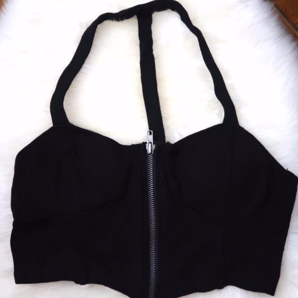 Pacsun Nollie Black Caged Bralette Crop Top Size M