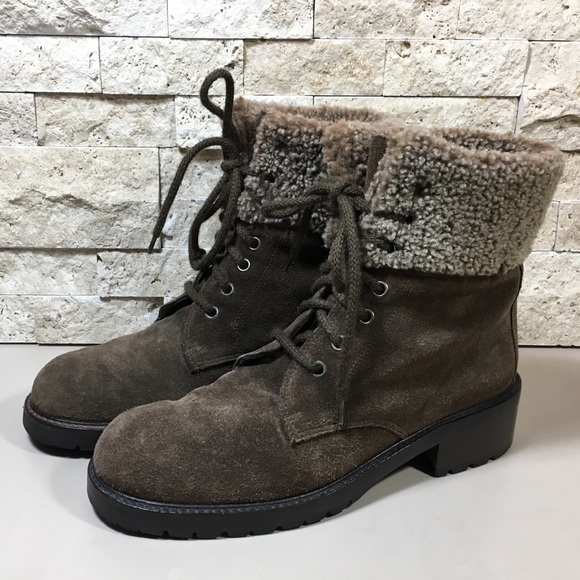 J. Crew Shoes - J.Crew Boots Lace Up Ankle Brown Suede Booties