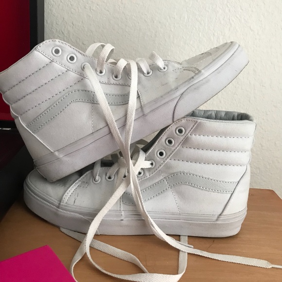 Vans Shoes - White Vans sk8 hi