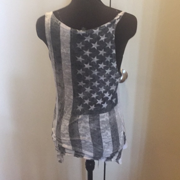 Burnout Tank with American Flag back - Picture 2 of 2