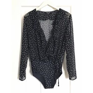 Zara Star Print Ruffle Bodysuit