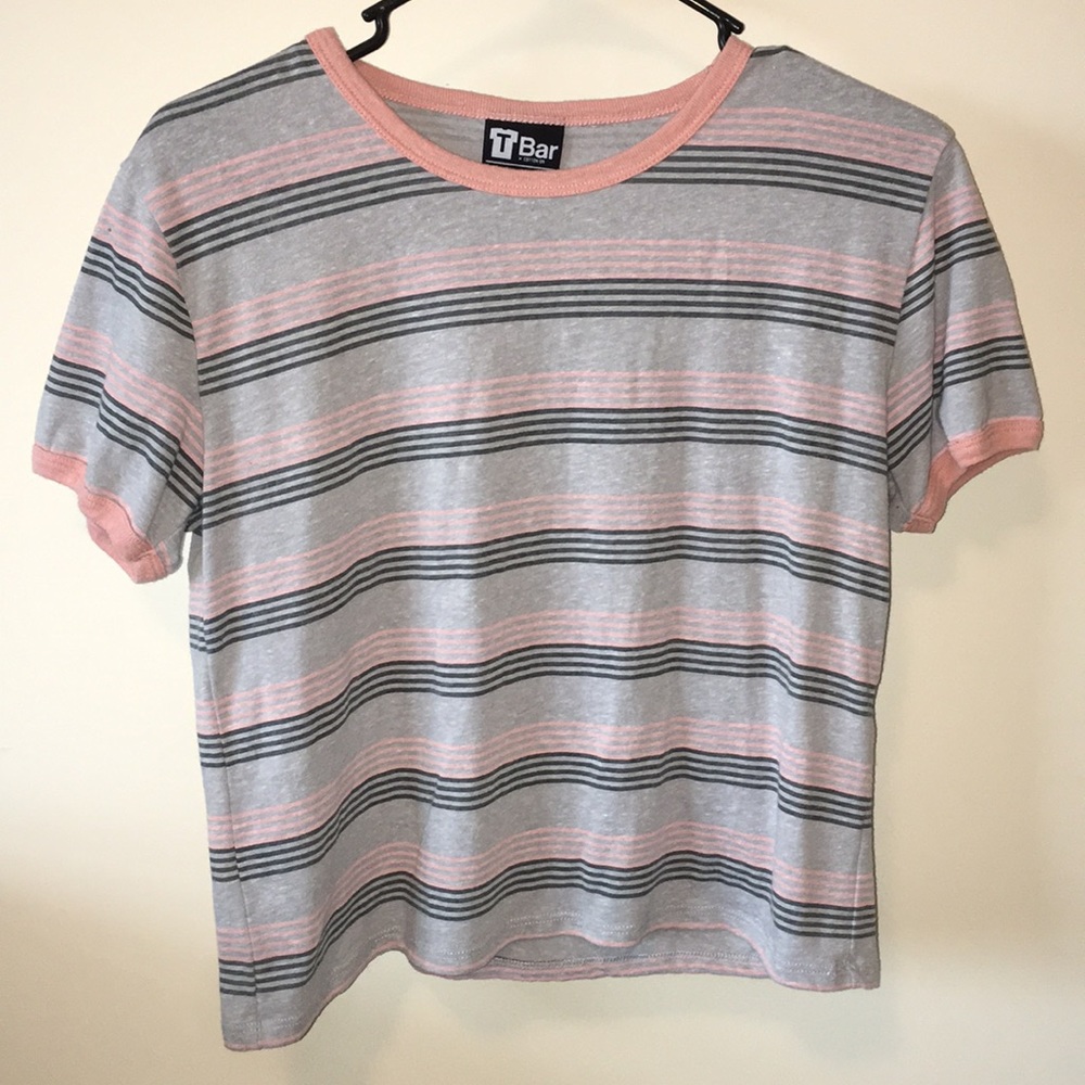 Striped Crop Ringer Tee